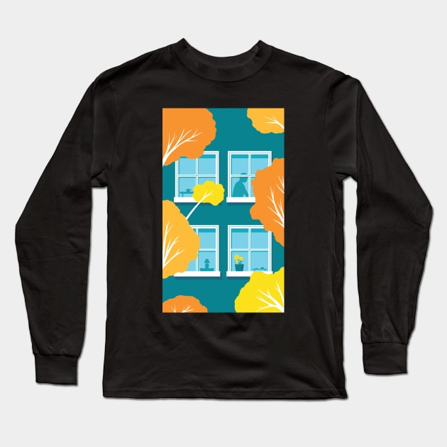 Autumn at Home Long Sleeve T-Shirt by Nathan Watkins Design